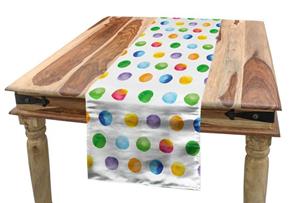 Abakuhaus Tischläufer »Esszimmer Küche Rechteckiger Dekorativer Tischläufer«, Abstrakt Farbige große Tupfen