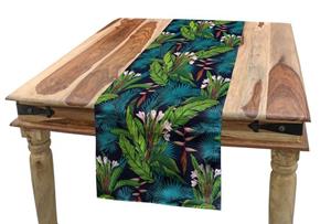 Abakuhaus Tischläufer »Esszimmer Küche Rechteckiger Dekorativer Tischläufer«, Blatt Tropische Dschungel-Muster
