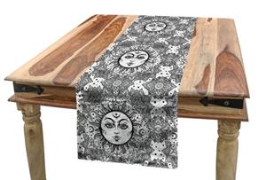 Abakuhaus Tischläufer »Esszimmer Küche Rechteckiger Dekorativer Tischläufer«, Astrologie Floral Mandala Boho