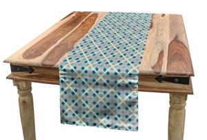 Abakuhaus Tischläufer »Esszimmer Küche Rechteckiger Dekorativer Tischläufer«, Abstrakt Diagonal Squares Geometric