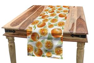 Abakuhaus Tischläufer »Esszimmer Küche Rechteckiger Dekorativer Tischläufer«, Natur Juicy Orange Früchte Kunst