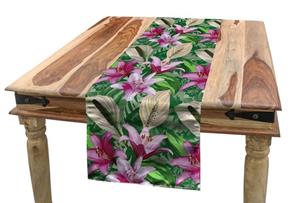 Abakuhaus Tischläufer »Esszimmer Küche Rechteckiger Dekorativer Tischläufer«, Blume Aquarelle Lily Garden