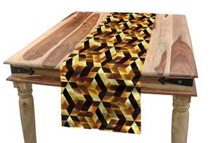 Abakuhaus Tischläufer »Esszimmer Küche Rechteckiger Dekorativer Tischläufer«, Abstrakt Grafik-Cubes Blocks