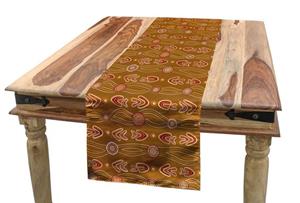 Abakuhaus Tischläufer »Esszimmer Küche Rechteckiger Dekorativer Tischläufer«, Aboriginal Gepunktete Waves Kunstmotive