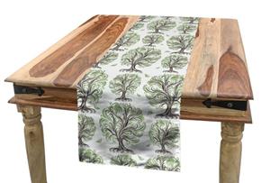 Abakuhaus Tischläufer »Esszimmer Küche Rechteckiger Dekorativer Tischläufer«, Baum Gewirbelte Linien Botanical