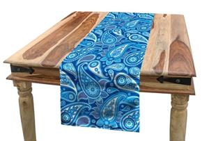 Abakuhaus Tischläufer »Esszimmer Küche Rechteckiger Dekorativer Tischläufer«, blau Paisley Buta Effect Motive