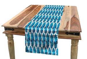Abakuhaus Tischläufer »Esszimmer Küche Rechteckiger Dekorativer Tischläufer«, Blatt Blaue exotische Baum-Blätter Motive