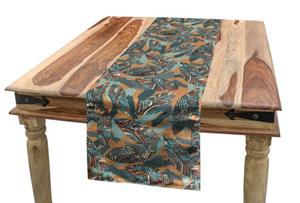 Abakuhaus Tischläufer »Esszimmer Küche Rechteckiger Dekorativer Tischläufer«, Abstrakt Blätter mit Pinsel