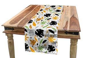 Abakuhaus Tischläufer »Esszimmer Küche Rechteckiger Dekorativer Tischläufer«, Blätter Tropisches Laub Silhouette