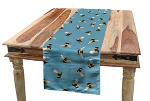 Abakuhaus Tischläufer »Esszimmer Küche Rechteckiger Dekorativer Tischläufer«, Biene Geflügelten, Die Behaarten Insekten Summen Bugs