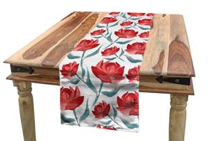 Abakuhaus Tischläufer »Esszimmer Küche Rechteckiger Dekorativer Tischläufer«, Blume Romantische Rosen-Blüten