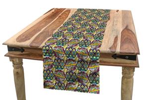 Abakuhaus Tischläufer »Esszimmer Küche Rechteckiger Dekorativer Tischläufer«, asiatisch Boho Mandala Patchwork