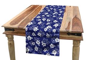 Abakuhaus Tischläufer »Esszimmer Küche Rechteckiger Dekorativer Tischläufer«, Aloha Monochrome Exotic Hibiscus