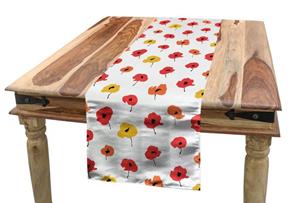 Abakuhaus Tischläufer »Esszimmer Küche Rechteckiger Dekorativer Tischläufer«, Blume Brush Stroke Effekt Poppy