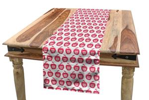 Abakuhaus Tischläufer »Esszimmer Küche Rechteckiger Dekorativer Tischläufer«, Apfel Doodle rosa Mädchen-Muster