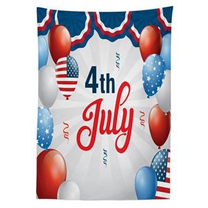 Abakuhaus Tischdecke »Farbfest Waschbar Für den Außen Bereich geeignet Klare Farben«, 4. Juli Luftballons Party USA-Stil