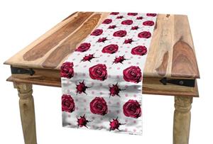 Abakuhaus Tischläufer »Esszimmer Küche Rechteckiger Dekorativer Tischläufer«, Vintage Rose Tupfen Blumen