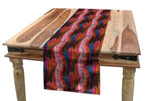 Abakuhaus Tischläufer »Esszimmer Küche Rechteckiger Dekorativer Tischläufer«, Abstrakt Bunte Wellenförmige Mosaic