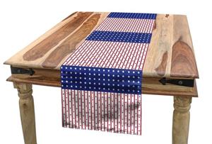 Abakuhaus Tischläufer »Esszimmer Küche Rechteckiger Dekorativer Tischläufer«, Vereinigte Staaten von Amerika Stars and Stripes-Flagge