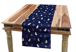 Abakuhaus Tischläufer »Esszimmer Küche Rechteckiger Dekorativer Tischläufer«, blau Wasser Vögel in Marine-Hüte