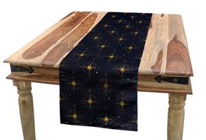 Abakuhaus Tischläufer »Esszimmer Küche Rechteckiger Dekorativer Tischläufer«, Abstrakt Alchemy Sterne Sky Neujahr