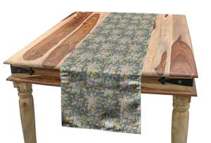 Abakuhaus Tischläufer »Esszimmer Küche Rechteckiger Dekorativer Tischläufer«, Aloha Orange-Ton-Blumen-Formationen