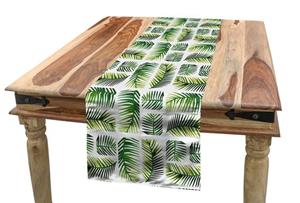 Abakuhaus Tischläufer »Esszimmer Küche Rechteckiger Dekorativer Tischläufer«, Blätter Vertikal Horizontal Pflanzen