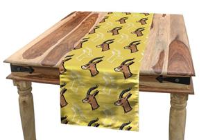Abakuhaus Tischläufer »Esszimmer Küche Rechteckiger Dekorativer Tischläufer«, Antilope Wildtier-Kopf-Muster