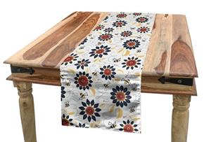 Abakuhaus Tischläufer »Esszimmer Küche Rechteckiger Dekorativer Tischläufer«, Biene Sonnenblumen und lustige Bienen