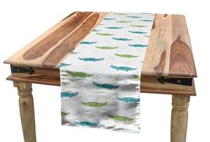 Abakuhaus Tischläufer »Esszimmer Küche Rechteckiger Dekorativer Tischläufer«, Alligator Aquarell Crocodiles