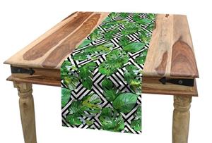 Abakuhaus Tischläufer »Esszimmer Küche Rechteckiger Dekorativer Tischläufer«, Baum Makro-Palme-Blätter