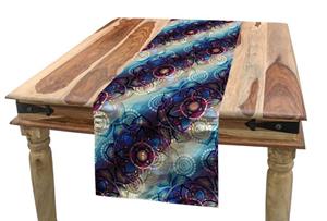 Abakuhaus Tischläufer »Esszimmer Küche Rechteckiger Dekorativer Tischläufer«, Blatt Diagonal Gradient Lotus