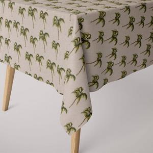 SCHÖNER LEBEN. Tischdecke » Tischdecke Leinenoptik Palme beige grün braun eckig in verschiedenen Größen«, handmade