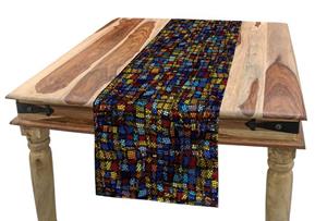 Abakuhaus Tischläufer »Esszimmer Küche Rechteckiger Dekorativer Tischläufer«, Antiquität Victorian Mosaik-Fliesen
