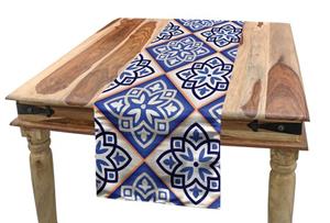Abakuhaus Tischläufer »Esszimmer Küche Rechteckiger Dekorativer Tischläufer«, Arabeske Vintage Blumen Rhombuses