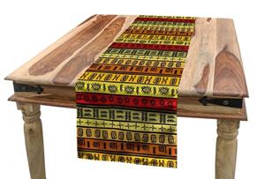 Abakuhaus Tischläufer »Esszimmer Küche Rechteckiger Dekorativer Tischläufer«, afrikanisch Stammes