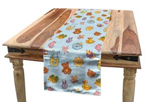 Abakuhaus Tischläufer »Esszimmer Küche Rechteckiger Dekorativer Tischläufer«, Baby Sun Ribbon Teddybär