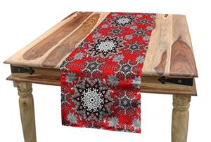 Abakuhaus Tischläufer »Esszimmer Küche Rechteckiger Dekorativer Tischläufer«, Red Mandala Blumenstrudel