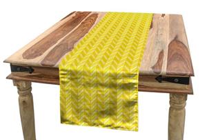 Abakuhaus Tischläufer »Esszimmer Küche Rechteckiger Dekorativer Tischläufer«, Yellow Chevron Vertikal Retro