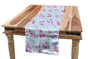 Abakuhaus Tischläufer »Esszimmer Küche Rechteckiger Dekorativer Tischläufer«, Blau Und Pink Eucalyptus Blooming