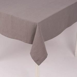SCHÖNER LEBEN. Tischdecke » Tischdecke Bio Ramie Leinenoptik einfarbig grau verschiedene Größen«, handmade