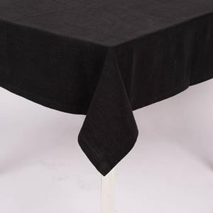SCHÖNER LEBEN. Tischdecke » Tischdecke Bio Ramie Leinenoptik einfarbig schwarz verschiedene Größen«, handmade