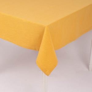 SCHÖNER LEBEN. Tischdecke » Tischdecke Bio Ramie Leinenoptik einfarbig senf gelb verschiedene Größen«, handmade