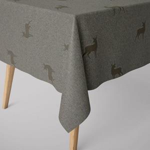 SCHÖNER LEBEN. Tischdecke » Tischdecke dunkle Hirsche braun beige türkis verschiedene Größen«, handmade