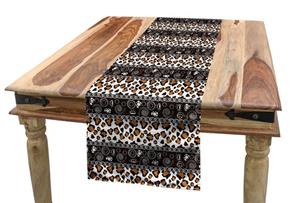 Abakuhaus Tischläufer »Esszimmer Küche Rechteckiger Dekorativer Tischläufer«, afrikanisch Cheetah-Haut-Kreise
