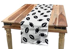 Abakuhaus Tischläufer »Esszimmer Küche Rechteckiger Dekorativer Tischläufer«, American Football schwarz Balls