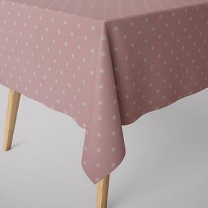SCHÖNER LEBEN. Tischdecke » Tischdecke Full Stop Punkte candy rosa weiß verschiedene Größen«, handmade