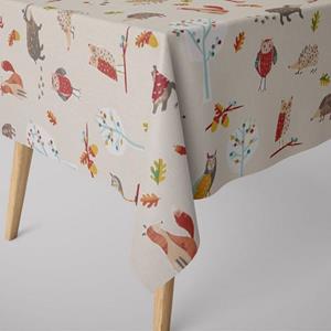 SCHÖNER LEBEN. Tischdecke » Tischdecke Herbie Butterscotch Waldtiere beige bunt verschiedene Größen«, handmade