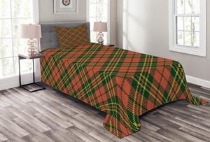 Abakuhaus Tagesdecke »Set mit Kissenbezügen Waschbar«, , Kariert Irish Tartan Weihnachten