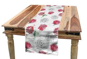 Abakuhaus Tischläufer »Esszimmer Küche Rechteckiger Dekorativer Tischläufer«, Vintage Rose Blumen Skizze-Kunst